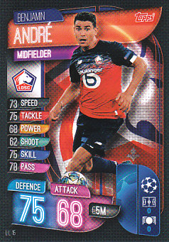 Benjamn Andre LOSC Lille 2019/20 Topps Match Attax CL #LIL15
